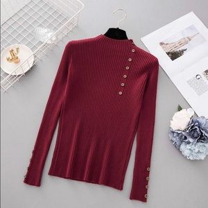 Solid knit Pull-Over Turtleneck Jumper Sweater.